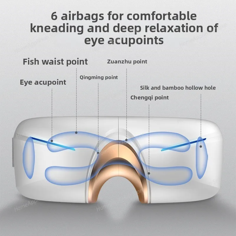 Intelligent Eye Care Instrument: Foldable Eye Massager with Vibration and Hot Compress Functions face massager vibrator  health