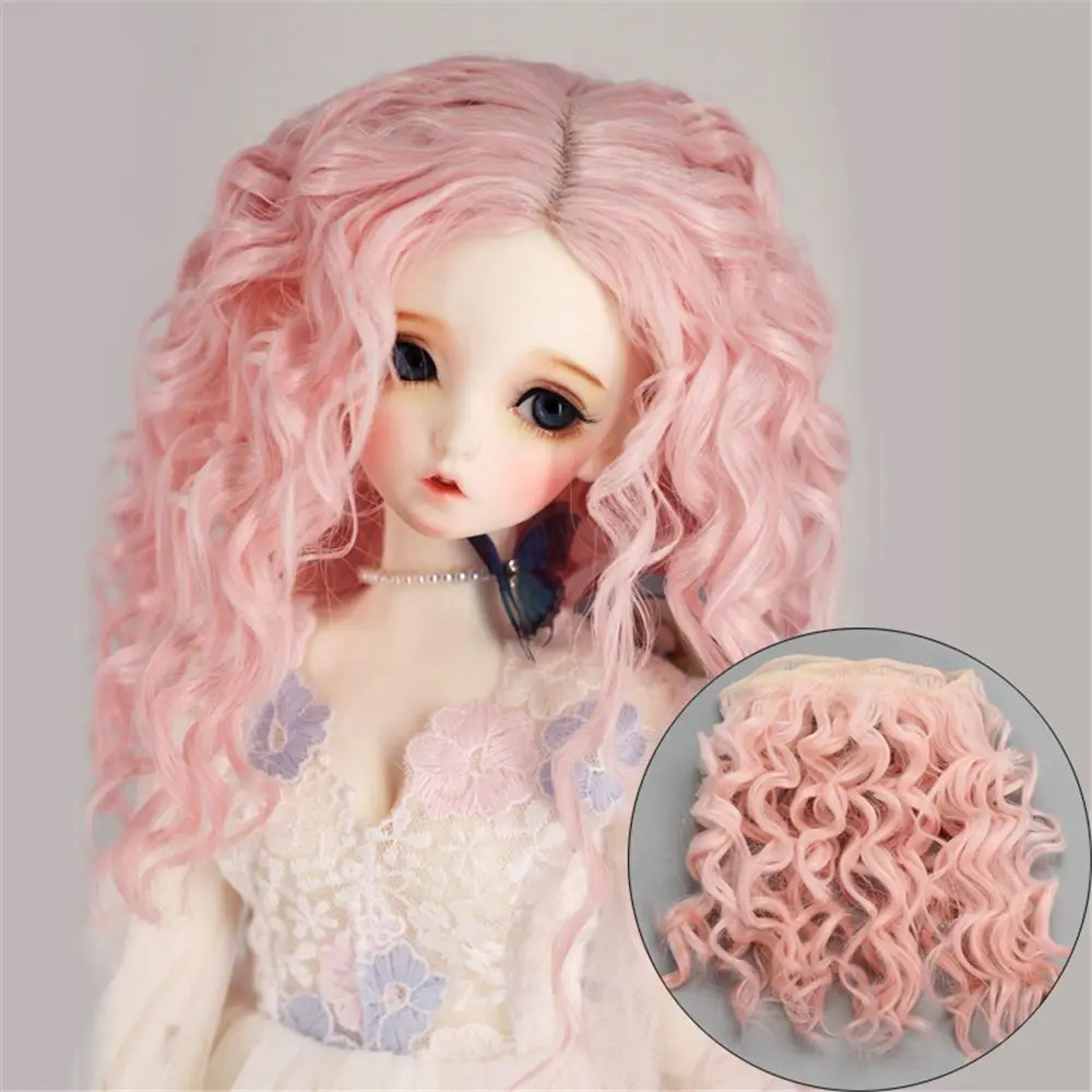 15*100cm Fashion Mini Tresses Doll Hair 1/6 1/4 1/3  High-Temperature Curly Wigs Screw Periwig Toy Toupee Kids Gifts Accessories