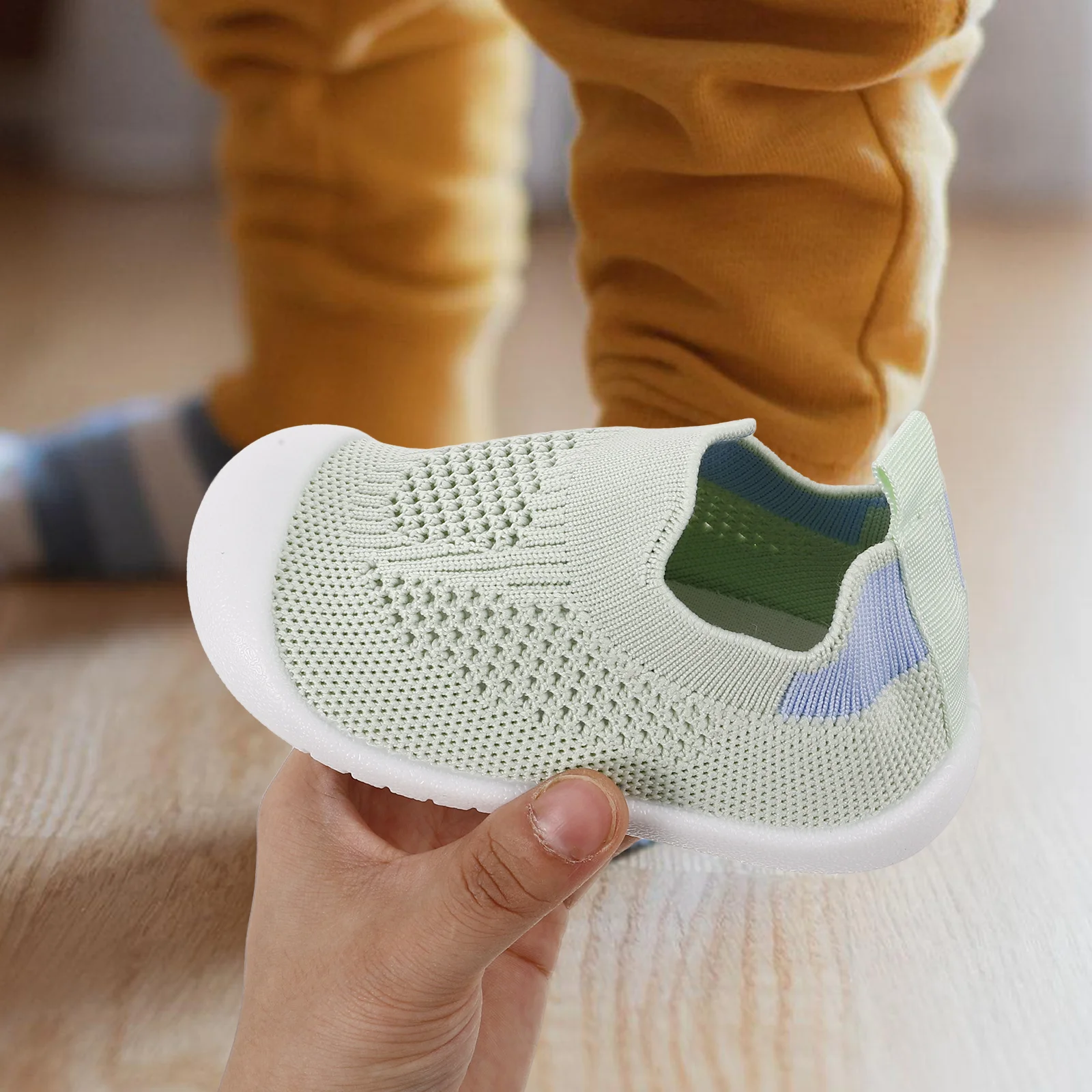 

Первая прогулочная обувь для младенцев, кроссовки без шнуровки с дышащей сеткой для малышей, легкая осенняя детская прогулочная обувь для мальчиков и девочек