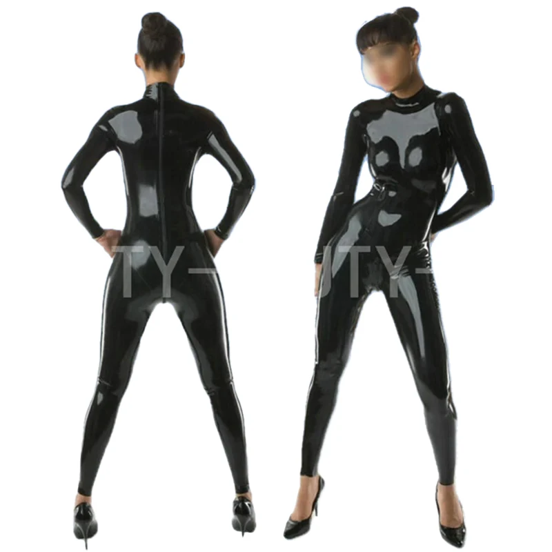 

Latex Bodysuit Handmade fetish suit sexy costume soft catsuits back zipper plus size customization