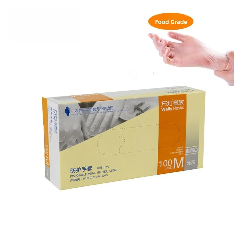 Thickened PVC Disposable Gloves for Food Processing Catering Home Baking Protective Labor Insurance Direct Sale Home Use
