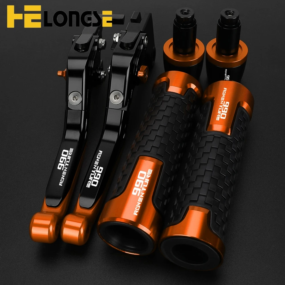 Motorcycle Accessories Adjustable Brake Clutch Levers Handlebar Grips End For KTM 990 Adventure 990Adventure 2007-2012 2011 2010