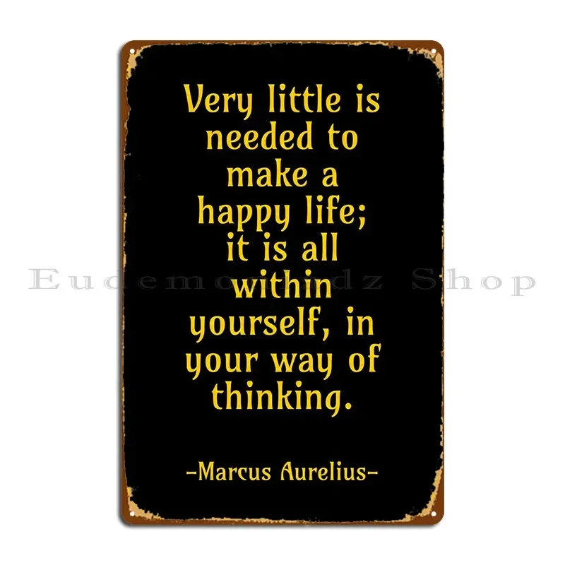 Marcus Aurelius Stoic 3 Metal Sign Wall Plaque Designs Living Room Cinema Plaques Tin Sign Poster