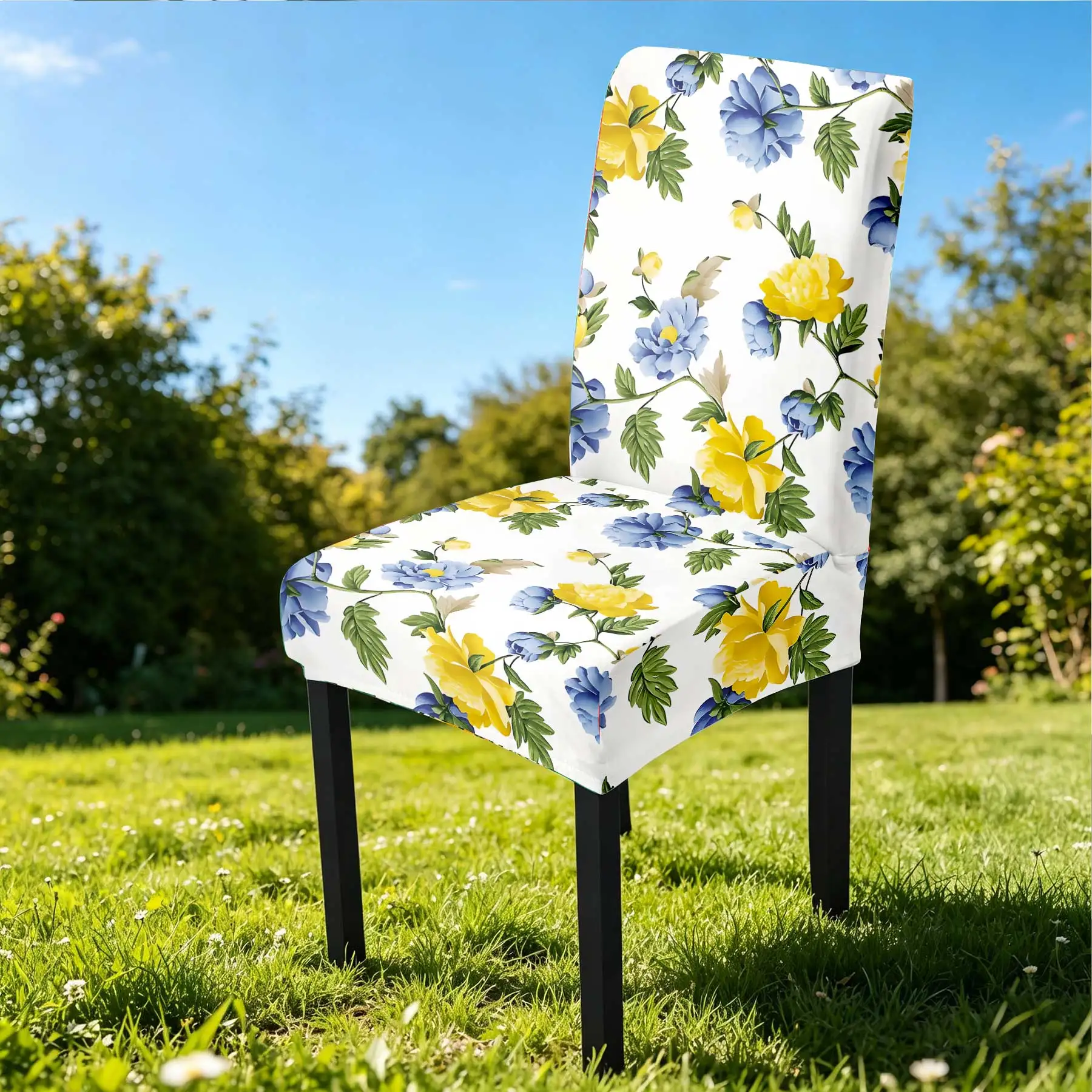 

2026 Summer Outdoor Elastic Chair Cover, Floral Print Stretchable Slipcover, Washable & Fade - Resistant, Un