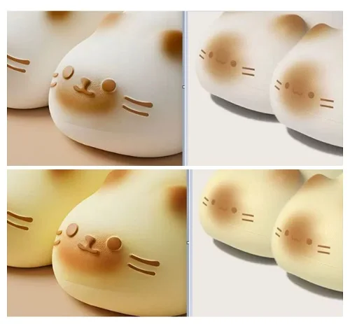 3D Schwarze Katzen-Plüschpantoffeln für Damen, EVA Wasserdicht, Fleece-Futter, Clogs, Winter-Wärme für drinnen und draußen, Kätzchen-Hausschuhe – Detail 1