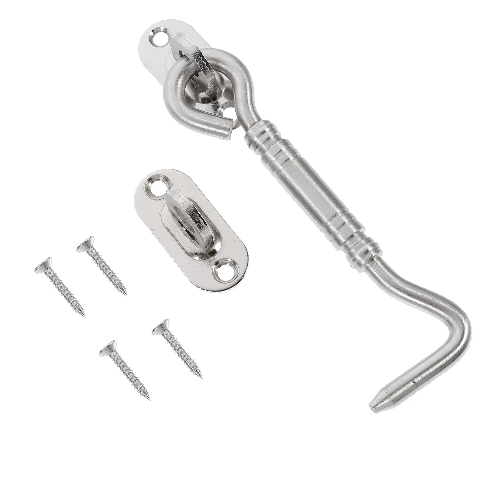 Stainless Steel Door Latch Lock Magnetic Partition Hook Gate Entry Sliding Barn Durable Anti Corrosion Easy Install Garage