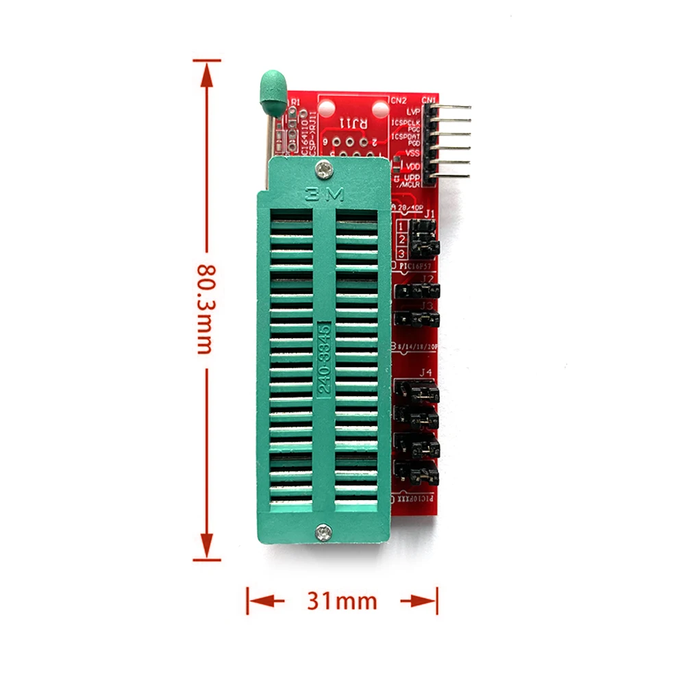 PICKIT3 KIT3 Programmer Offline Programming PIC Microcontroller Chip Monopoly+PIC Programmer Adapter Seat PICKIT 3 PICK it 3