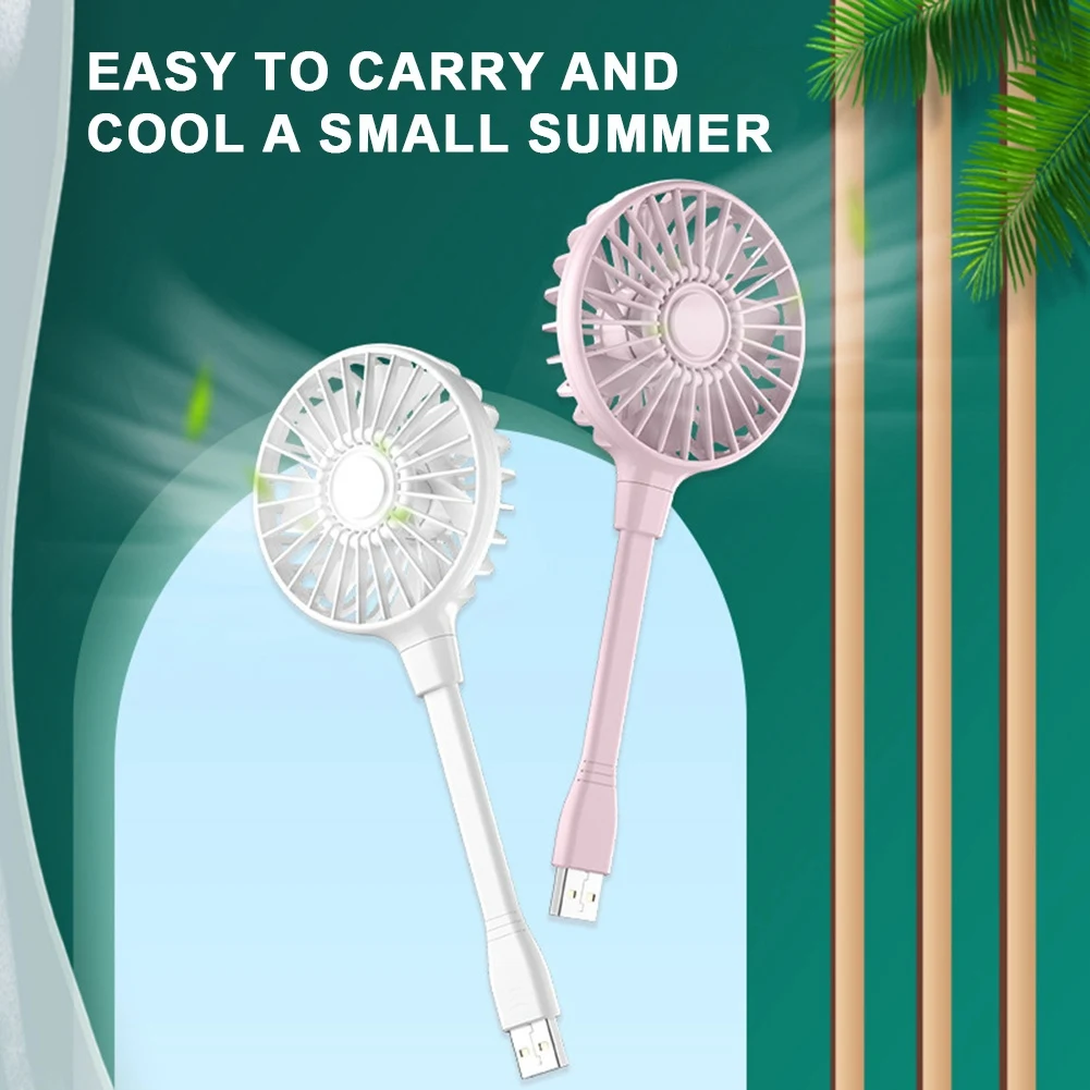 USB-вентилятор Мини-вентилятор с лебединой шеей Гибкий охлаждающий вентилятор Портативный вентилятор для ноутбука Мобильный ПК Домашний офис WhiteA83X