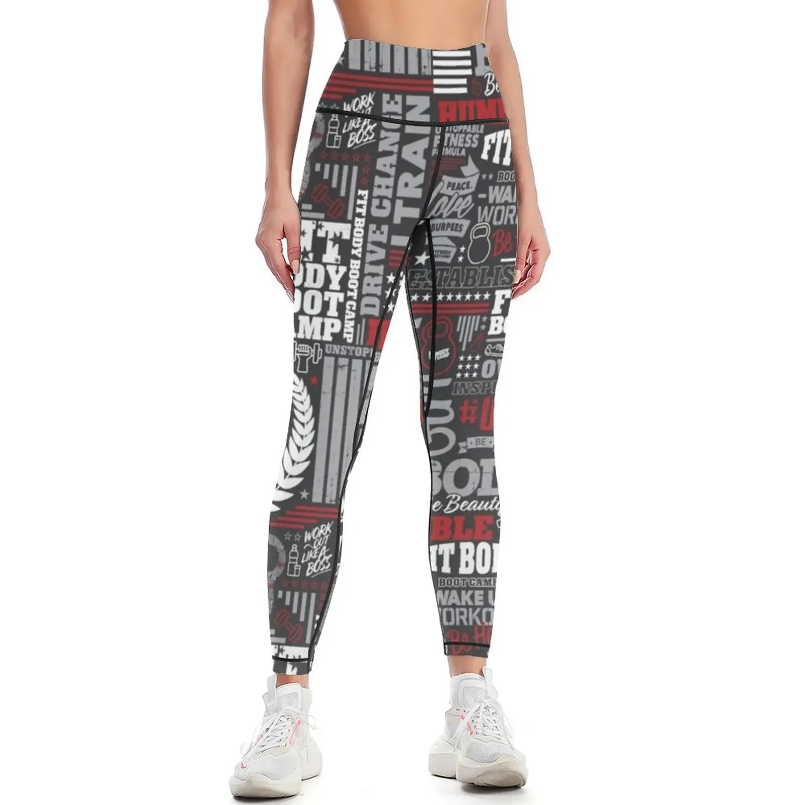 

Red FBBC Limited Artwork Leggings Women sportwear gym clothing Clothing fitness sportswear gym Womens Leggings