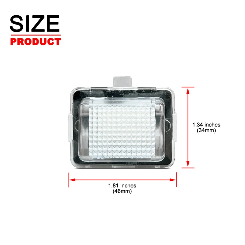 2Pcs LED License Plate Light For Benz C-Class W204 W205 E-Class W212 W213 C216 W218 C117 W221 W231 R172 Replace OEM A2218200856