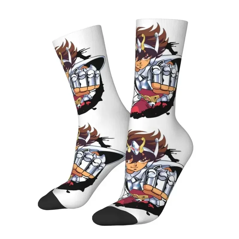 Saint Seiya Pegasus dress socks men women warm fashion Knights of the zodiac crew socks