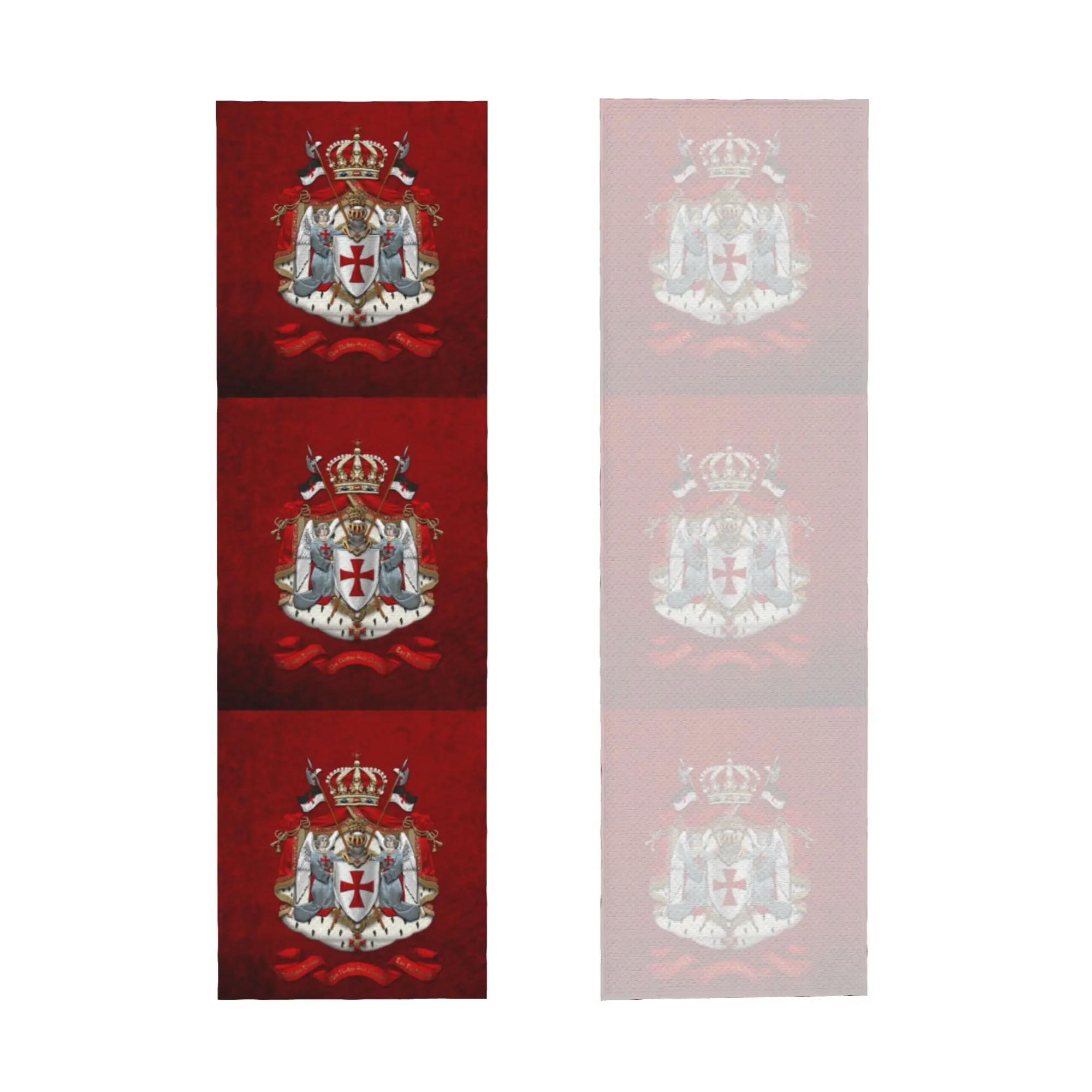 Knights Templar Flag With Coat of Arms Cold Exercise Towel Face Towel Quick Dry Medieval Warrior Cross Sports Cold Towel