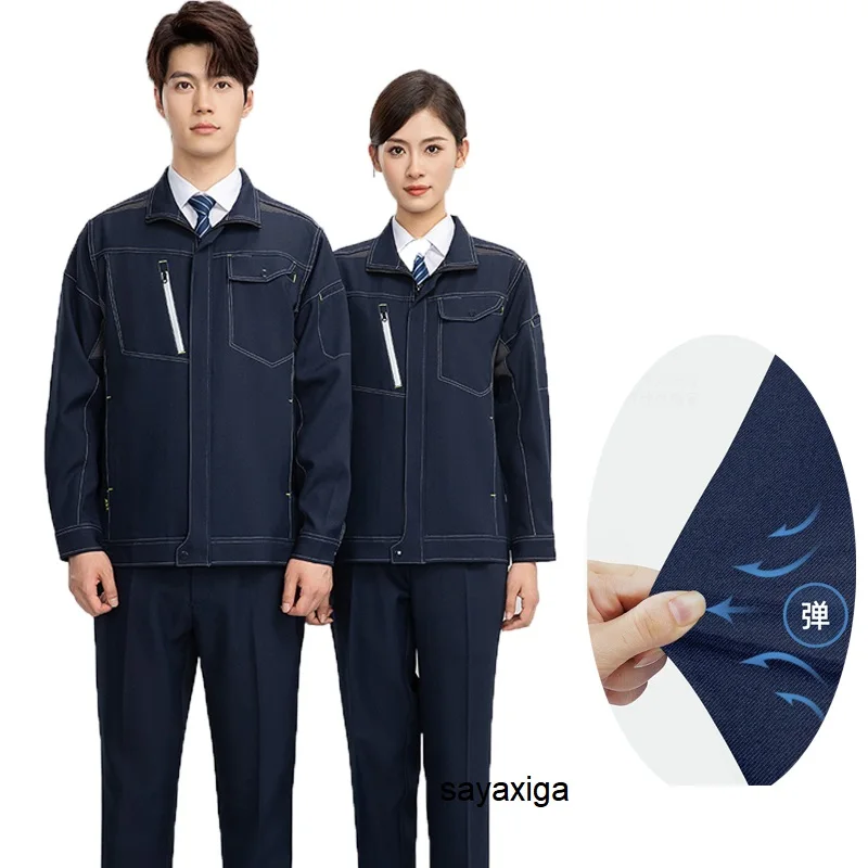 

Stretchy maintainance Working Uniforms Anti-static Wear-resistant Breathable Worker Coveralls Electric Auto Repair Work Clothing