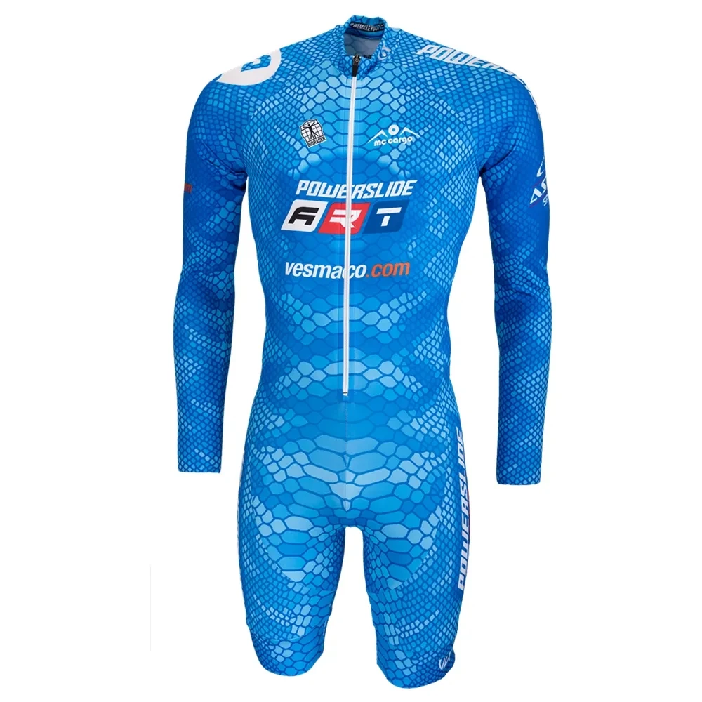 Summer Mens Roller Skates Ciclismo Sets Inline Speed Skates Clothing Skating Race Speedsuit Men\'s Long Sleeve Colorful Jumpsuit