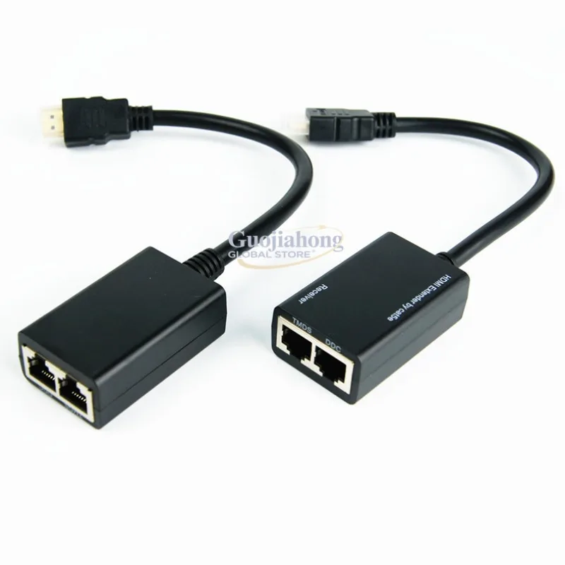 

Extender 30m high definition 1080P to dual network cable port extension Extender passive