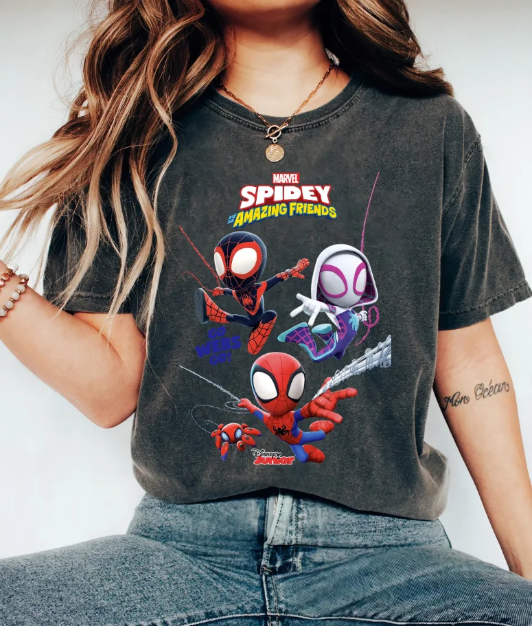 Marvel Spidey en zijn geweldige vrienden Posters Shirt Spidey Miles Ghost-Spider Shirt MCU Fans Shirt Disneyland Vacation Trip Gift