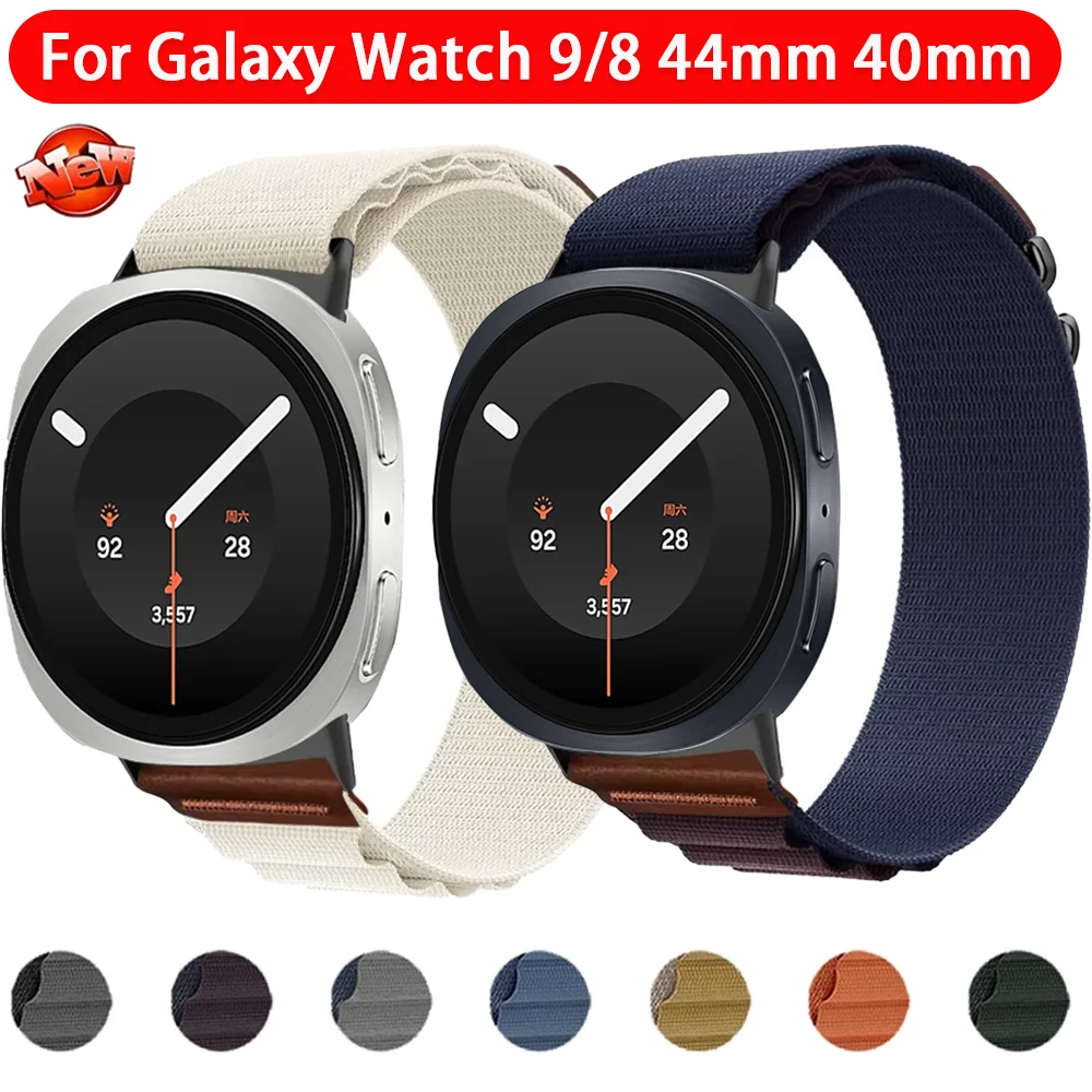 Alpine Sport Nylon Loop Strap for Samsung Galaxy Watch 9 8 44mm 40mm Breathable Bracelet for Galaxy Watch 8/8 Classic 46mm Band