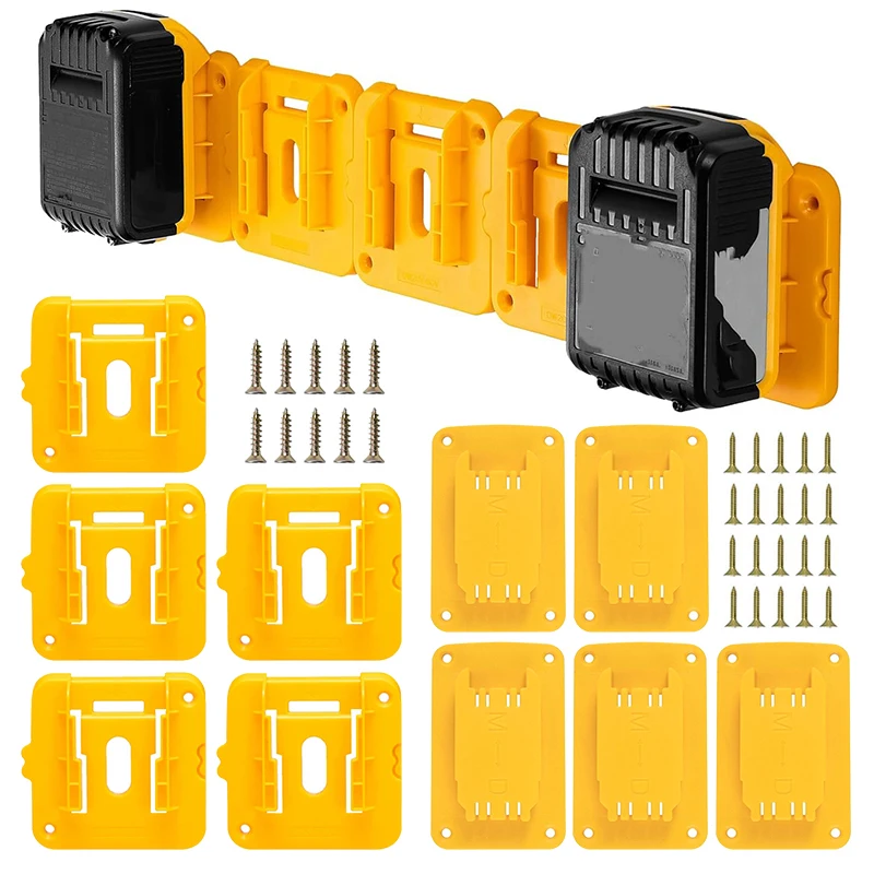 14.4V 18V Li-ion Battery Storage Rack Machine Holder for Dewalt Battery Wall Mount Tool Bracket Power Tool Accessorie