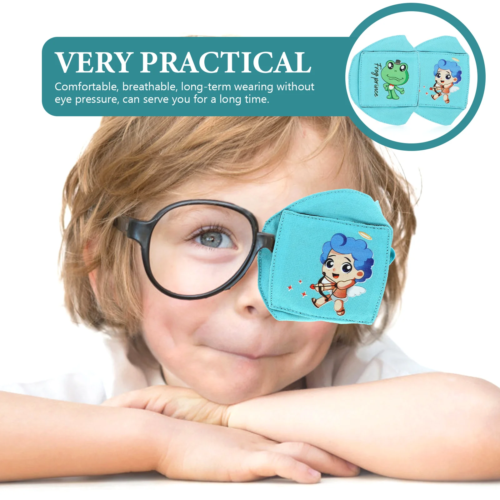 

Cartoon Blindfold Eye Mask Single Eyeglasses Cover Pirate Pure Cotton Patch Toddler