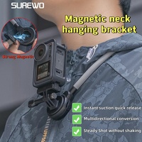 SUREWO Magnetic Quick Release Neck Mount Holder Selfie Bracket for Gopro GoPro Hero 12/11 Black DJI Action 4 3 2 Insta360 Camera