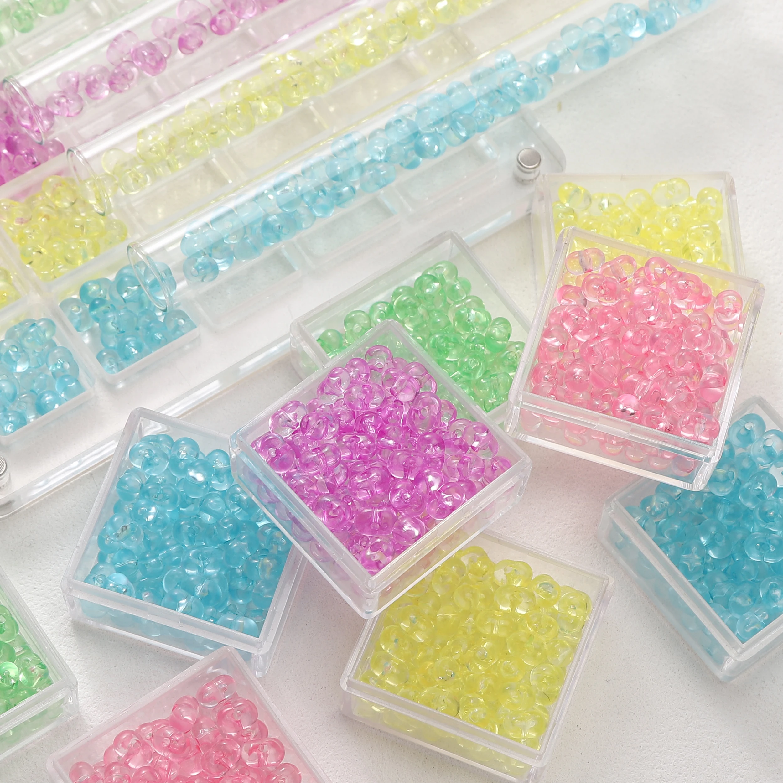 

10g/lot 5x8mm Approx 83pcs Acrylic Transparent Peanut Shape Beads Unique Spacer Beads For DIY Necklace Bracelet Jewelry Supplies