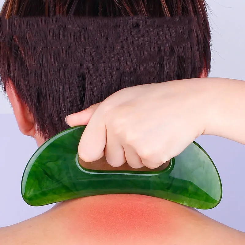 Gua Sha 남녀공용 경추 바디 마사지용 스크래핑 보드, 소형 심피 스크래핑 송진, 밀랍 핸드 헬드 스크래핑 보드 