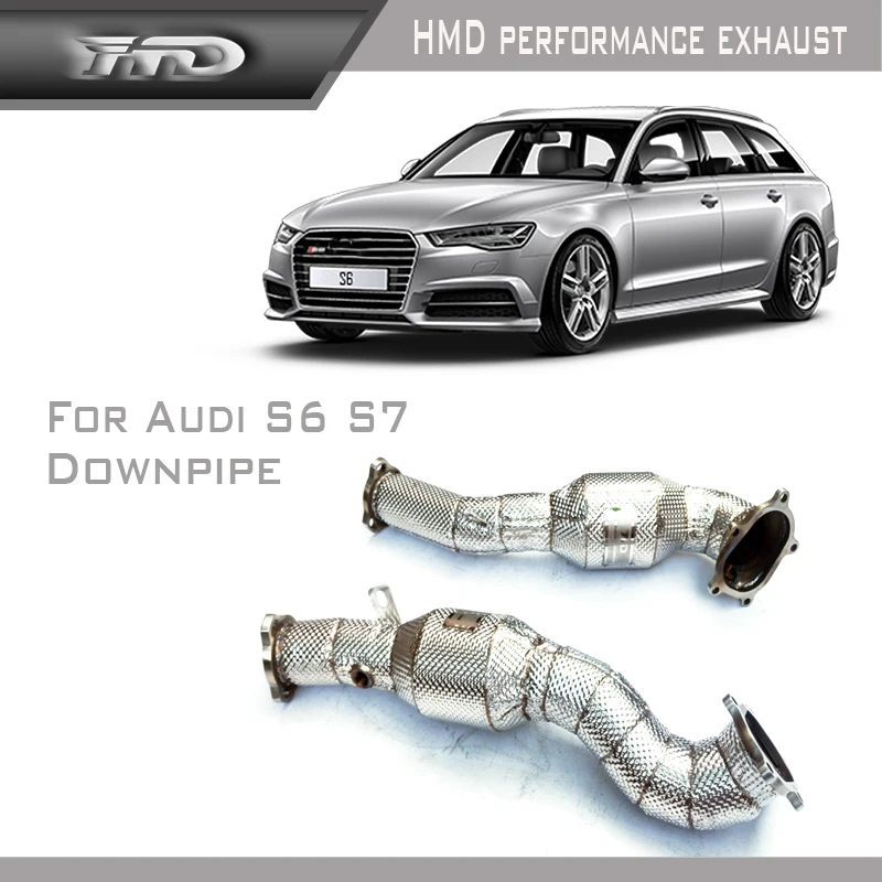 

Automotive exhaust Downpipe three-way catalysis is suitable for Audi A6A7 S6S7 RS6 RS7 C7 C8 automotive exhaust system