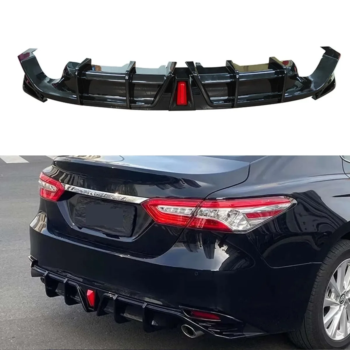 For Camry 8th Gen Body Kit Rear Bumper Lip Apron Rear Bumper Protector For Toyota Camry 8th Gen 2018-2022 Car Accessories