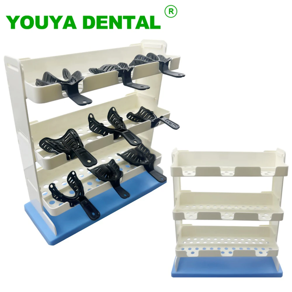 Dental Storage Box For Impression Tray Plastic Teeth Tray Holder Stand Placement Case Organizer Rack Dentistry Lab Instruments