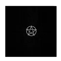 Tarot Tablecloth Cover Card Pentacle Divination Decoration Game Checkered Black