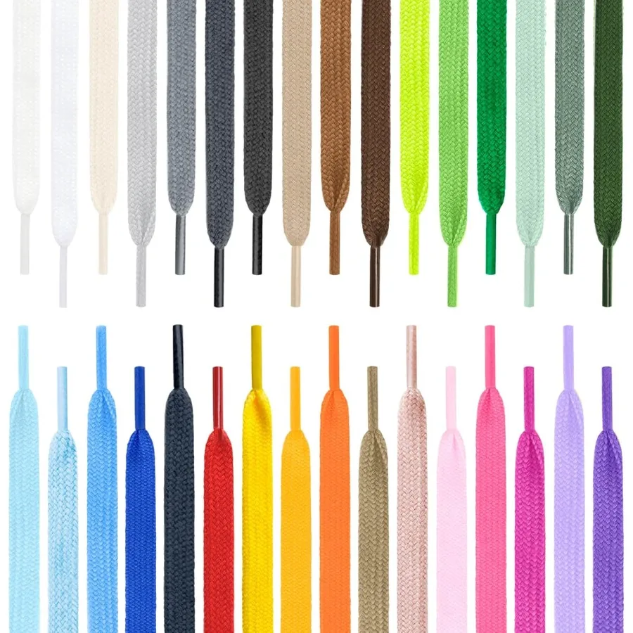 قطن مسطح للأحذية الرياضية: 2 P أربطة أحذية رياضية صلبة