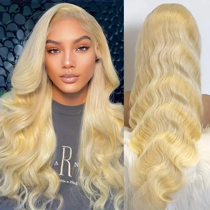 Rosabeauty 613 HD Transparent Blonde Body Wave 13x6 Lace Front Human Hair Wig For Women Brazilian Lace Frontal Wig PrePlucked