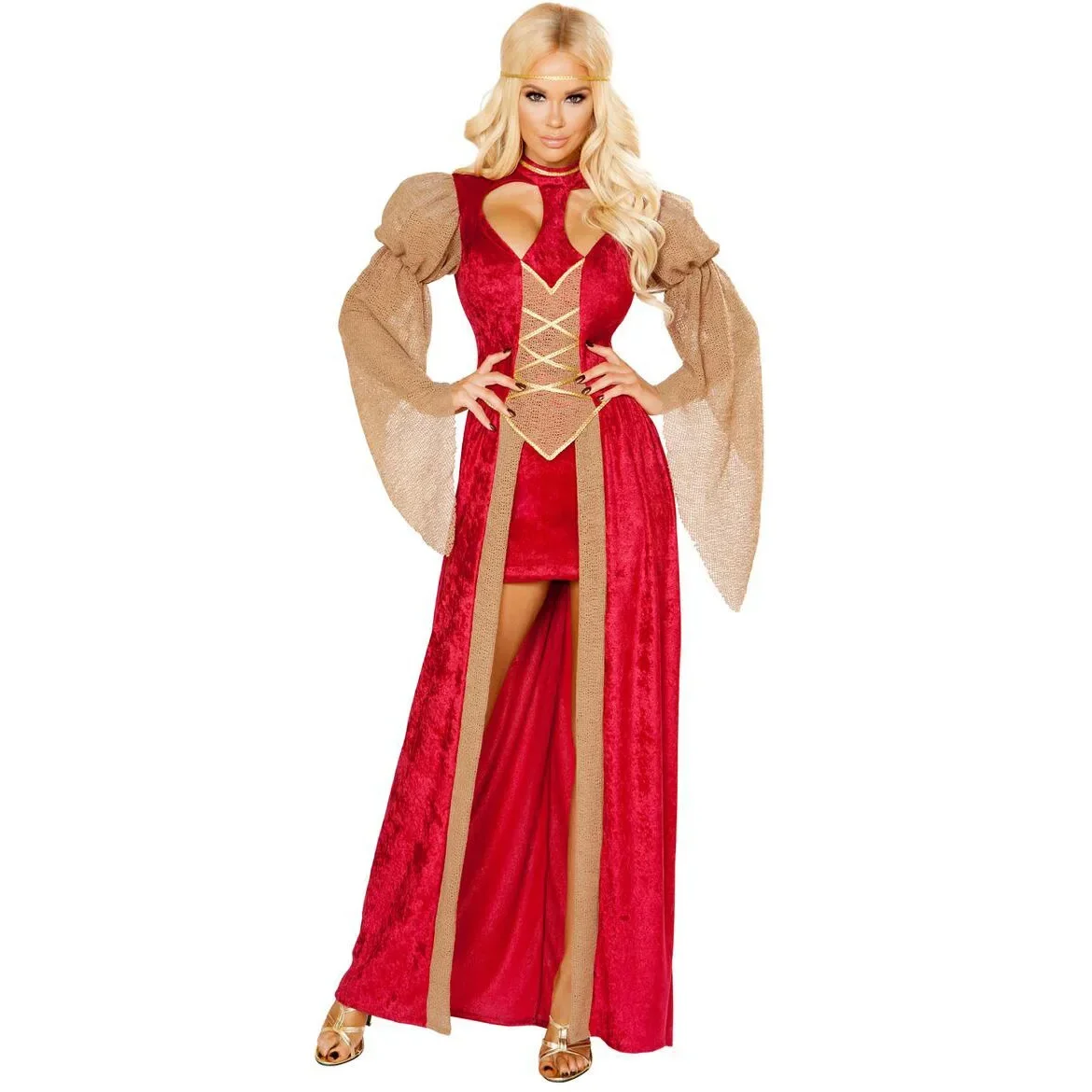 

Halloween Royal Retro Queen Vampire Cosplay Costume Masquerade Party Medieval Victoria Greek Goddess Fancy Dress