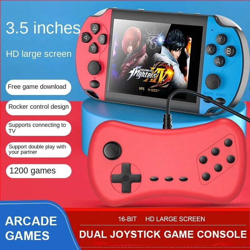 X7S Retro Game Console 3.5 Inch Screen 1200 Games Ultra Long Endurance HD TV Output Expandable 64G Memory Card Portable Player