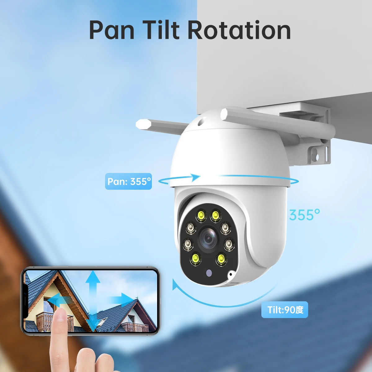 JOOAN 5MP 3MP Wifi IP Camera Outdoor Wired Security Surveillance Camera 5X Digital Zoom Auto Tracking Night Color CCTV Camera