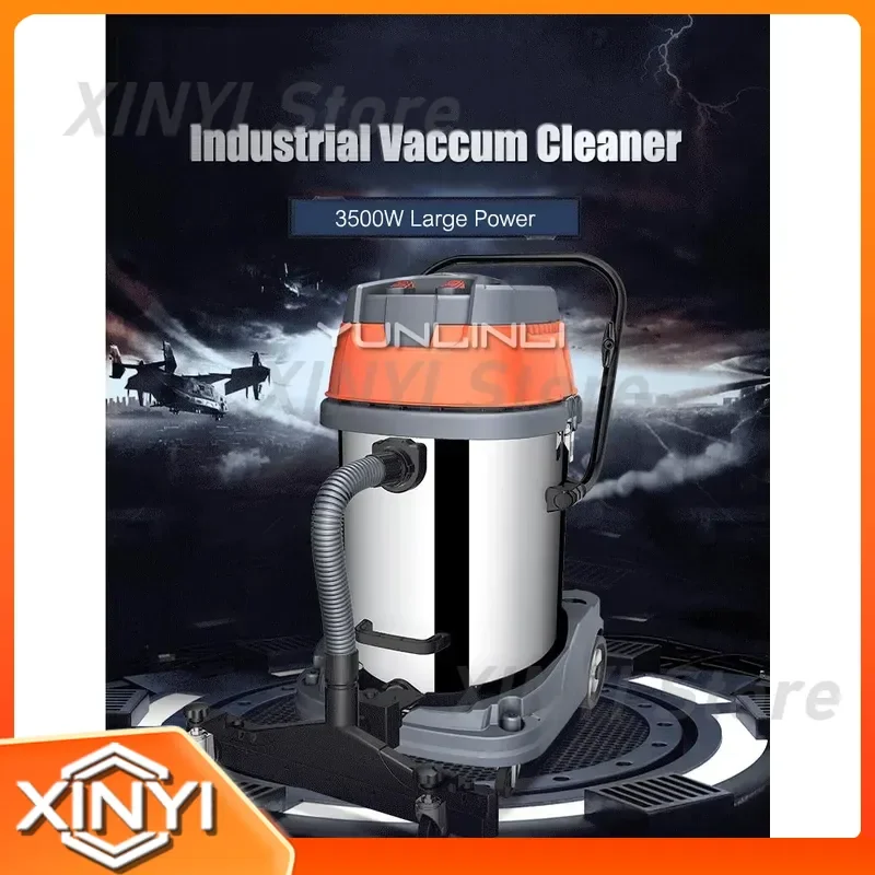 Wet & Dry Vacuum Cleaner 3500W Industrial Dust Collector for Commercial Use High Power Large Capacity Dust Catcher