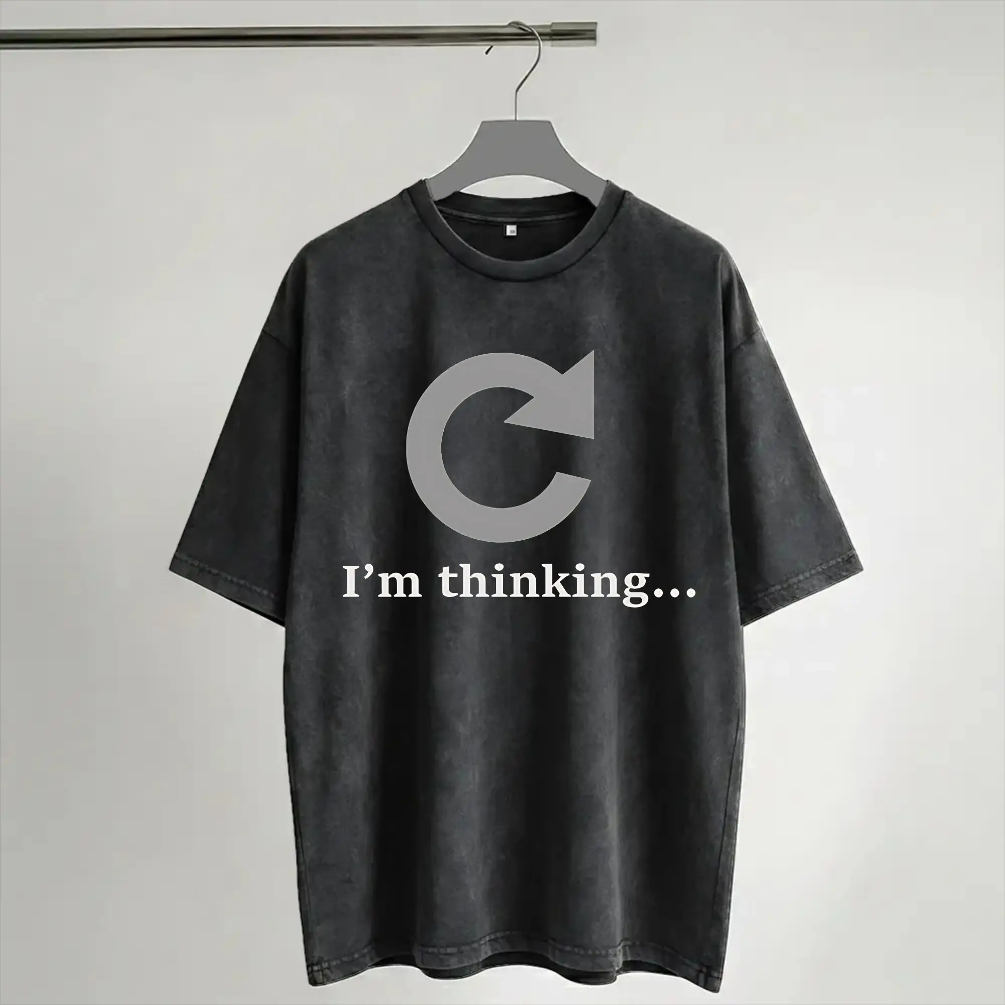 I Am Thinking Fun Design  T Shirts Hip Hop Washed 100% Cotton Oversize T-Shirt  Vintage Men Women Streetwear Summer Tee Shirt