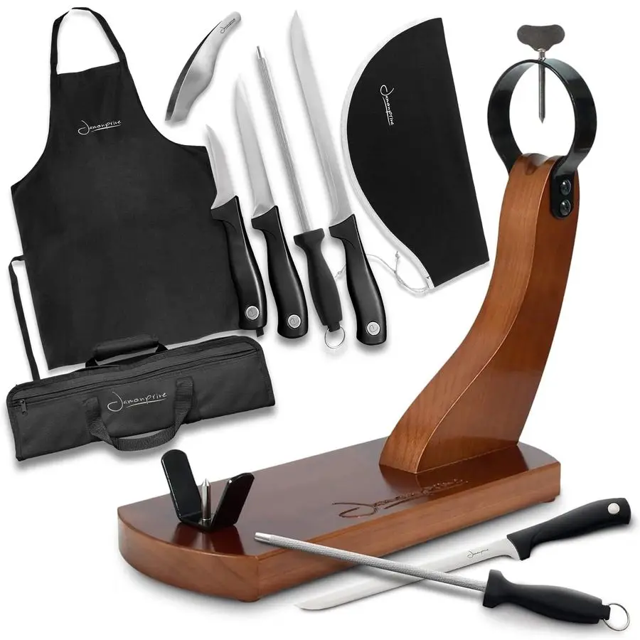 

Подставка для ветчины для испанских свечей с набором для резьбы по ветчину