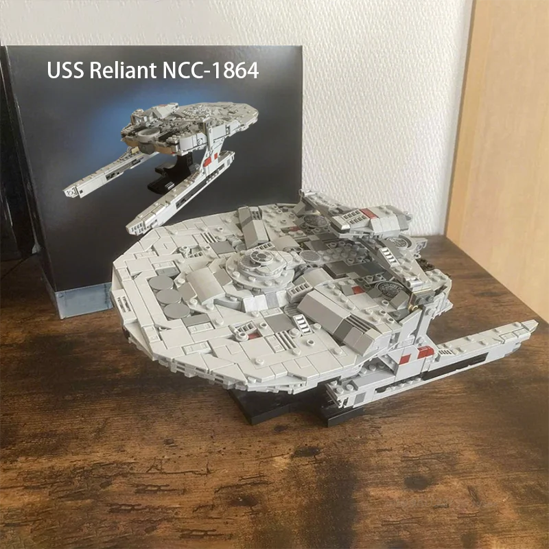 

Конструктор MOC: Космический боевой корабль USS Reliant NCC-1864, модель для сборки, DIY, межзвездный конструктор, детская игрушка, подарок на Рождество