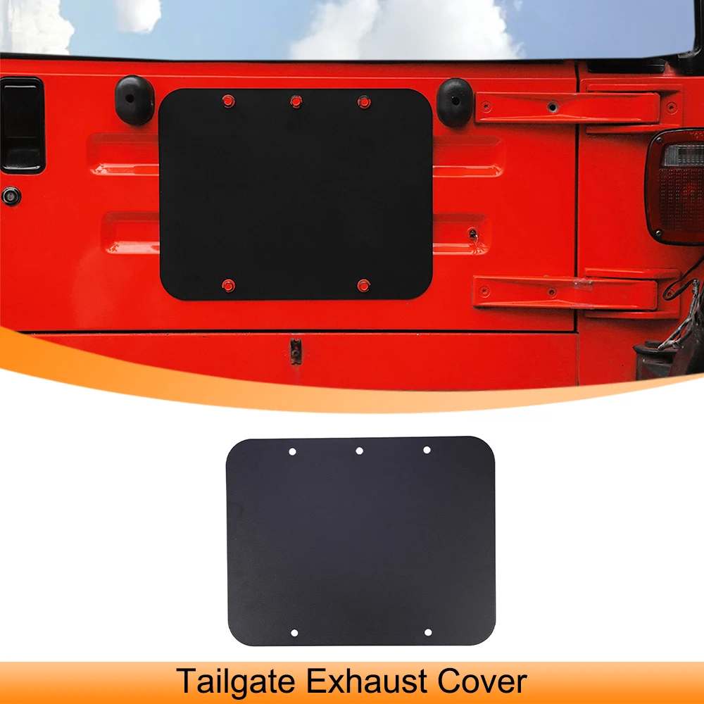 Rear Door Tailgate Exhaust Vent Cover for Jeep Wrangler TJ 1997-2006 Spare Tire Carrier Filler Plate Car Exterior Accessories