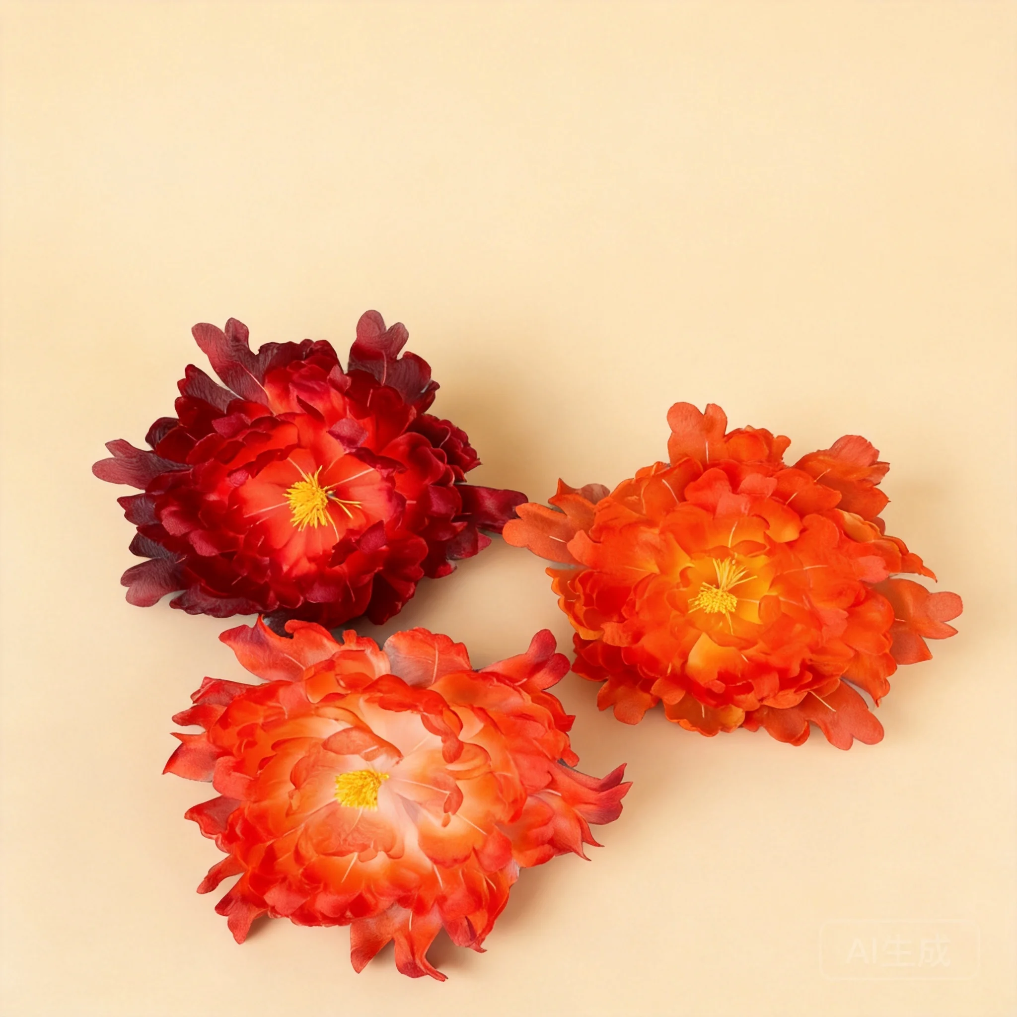 Handmade 20cm Large Gradient 3d Peony Hair Clip Chinese Hanfu Hair Accessory Vintage Headdress For Cosplay Party Wedding Hair