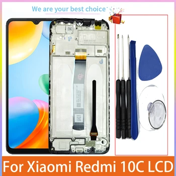 Xiaomi Redmi 10C Çerçeveli Dokunmatik Ekranlı LCD Ekran 220333 QAG 220333 QBI 220333 QNY 220333 QL Panel Yedek Parçaları