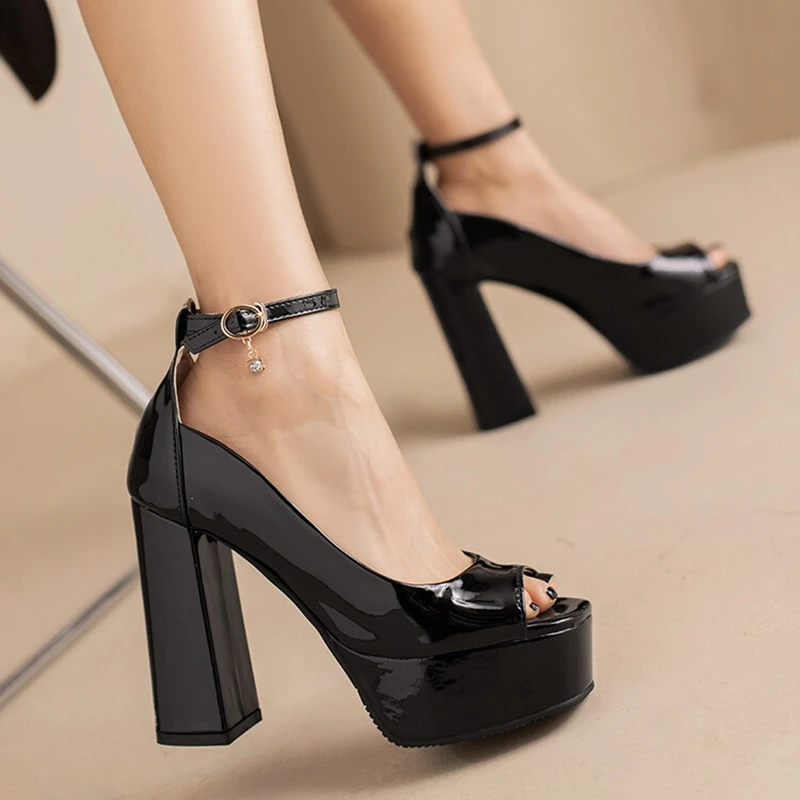 Zapatos De Mujer luksusowe sandały kobiety projektanci Peep Toe wysokie obcasy wesele platformy buty Plus duży rozmiar 50 pompy T2116