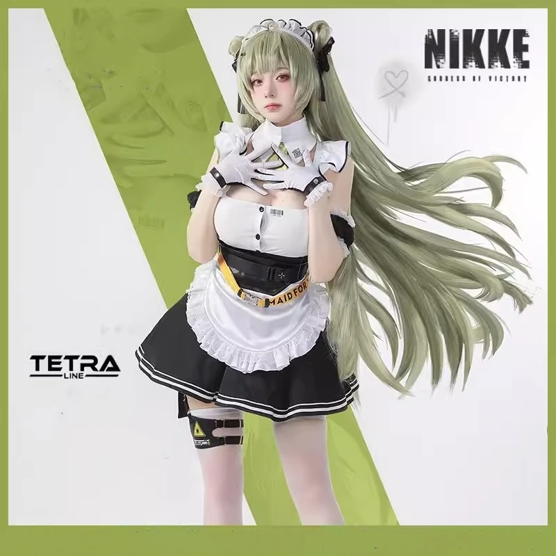 Nikke The Goddess Of Victory Soda Cosplay Costume Game Nikke Sexy Maid Uniform Costumes Wig Halloween Carnival Suit