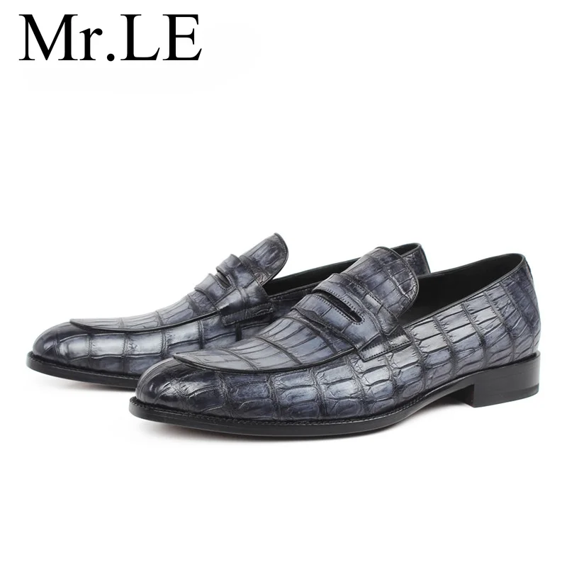

Обувь из натуральной кожи крокодила, обувь для взрослых и мужчин, без швов, мужские лоферы, мужские модельные туфли