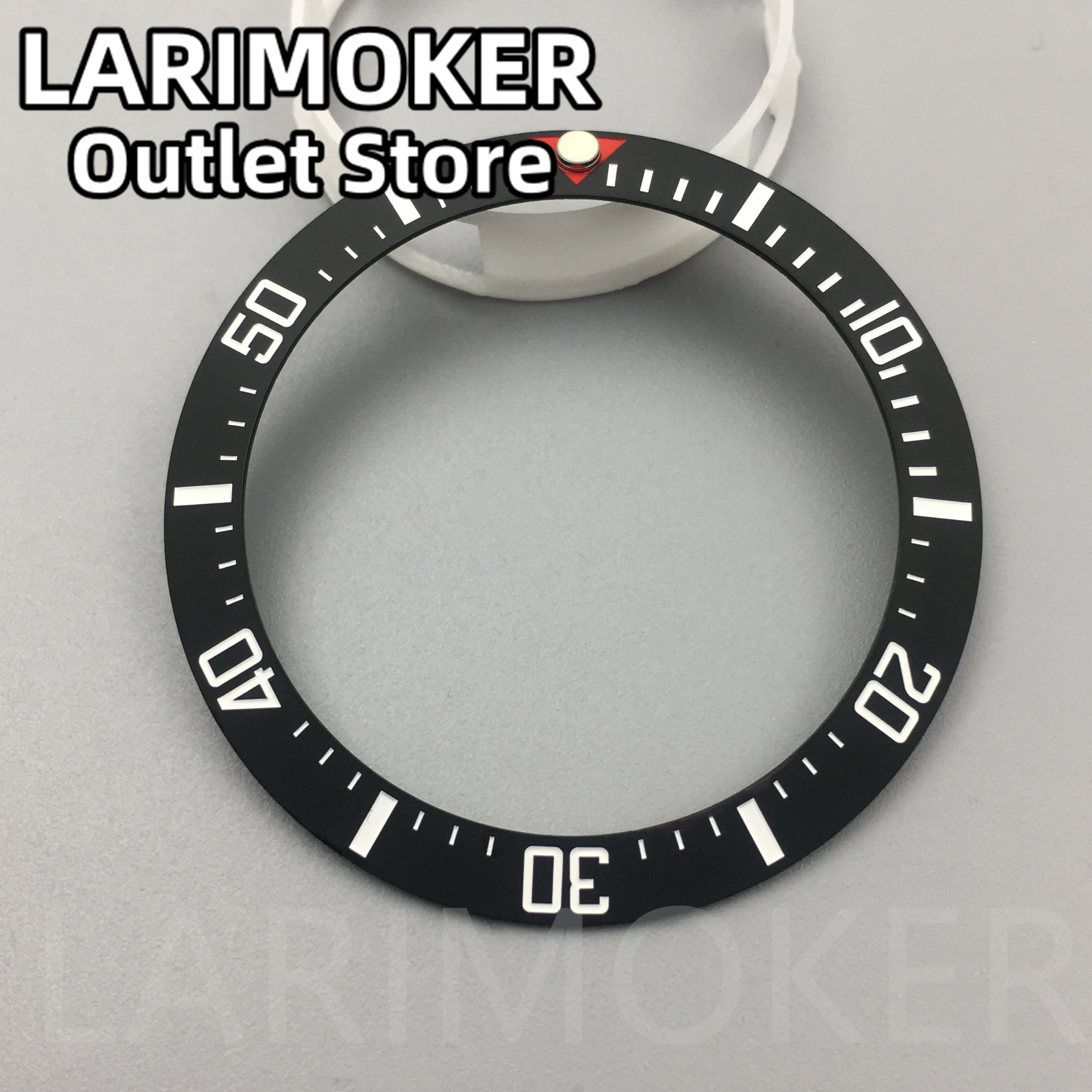 Larimoker-セラミック時計ベゼル,時計部品,アクセサリー,緑,黒,青,直径40mm x 32mm