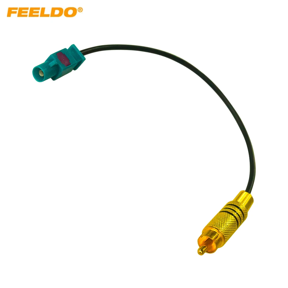 FEELDO-Cabo de retenção para vários veículos, Fakra macho de metal dourado, câmera RCA, dispositivos OEM