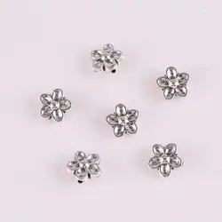 Hole Beads Animal Bead Small lot Spacer Alloy Loose 30Pcs/Lot Flowers Charms For DIY Necklace Bracelets Jewelry Handmade Makin