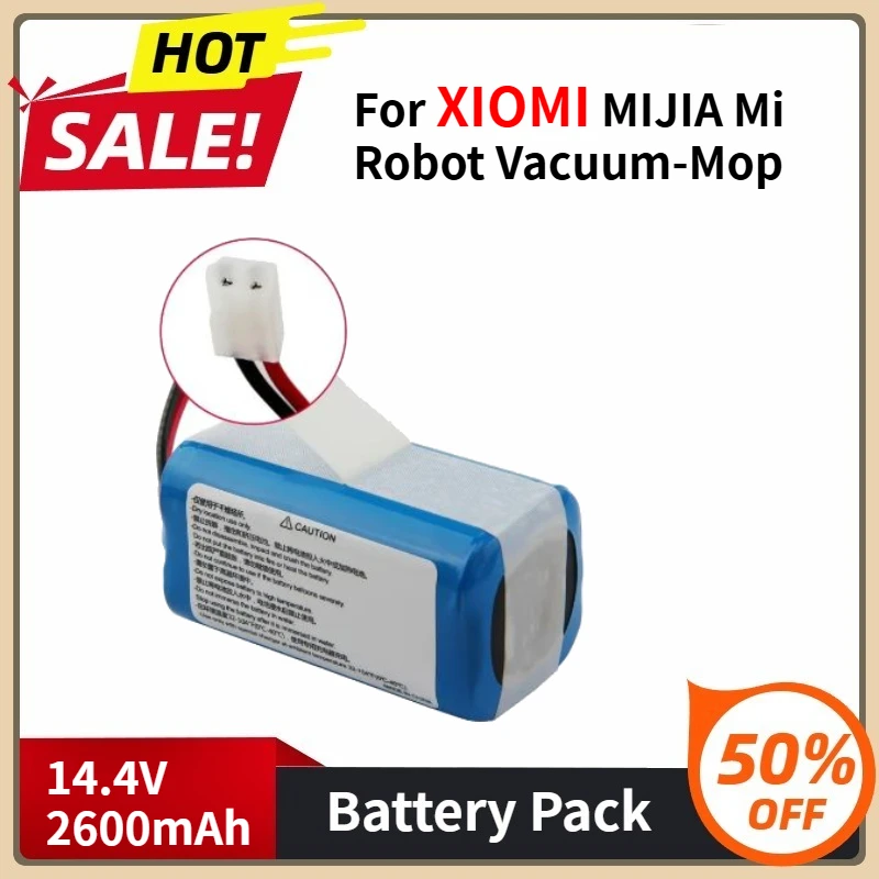 

18650 Replacement Battery For XIOMI MIJIA Mi Robot Vacuum-Mop Essential G1 MJSTG1 Sweeping Mopping robot 14.4V 2600mAh 3500mAh