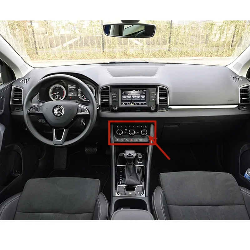 For Skoda KAROQ 2018 2019 2020 2021 2022 Car Interior Accessories Air Vent Adjust Knob Button Switch Panel Trim Cover Stickers view 5
